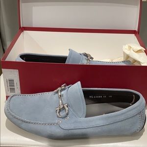 Salvatore Ferragamo Parigi blue suede